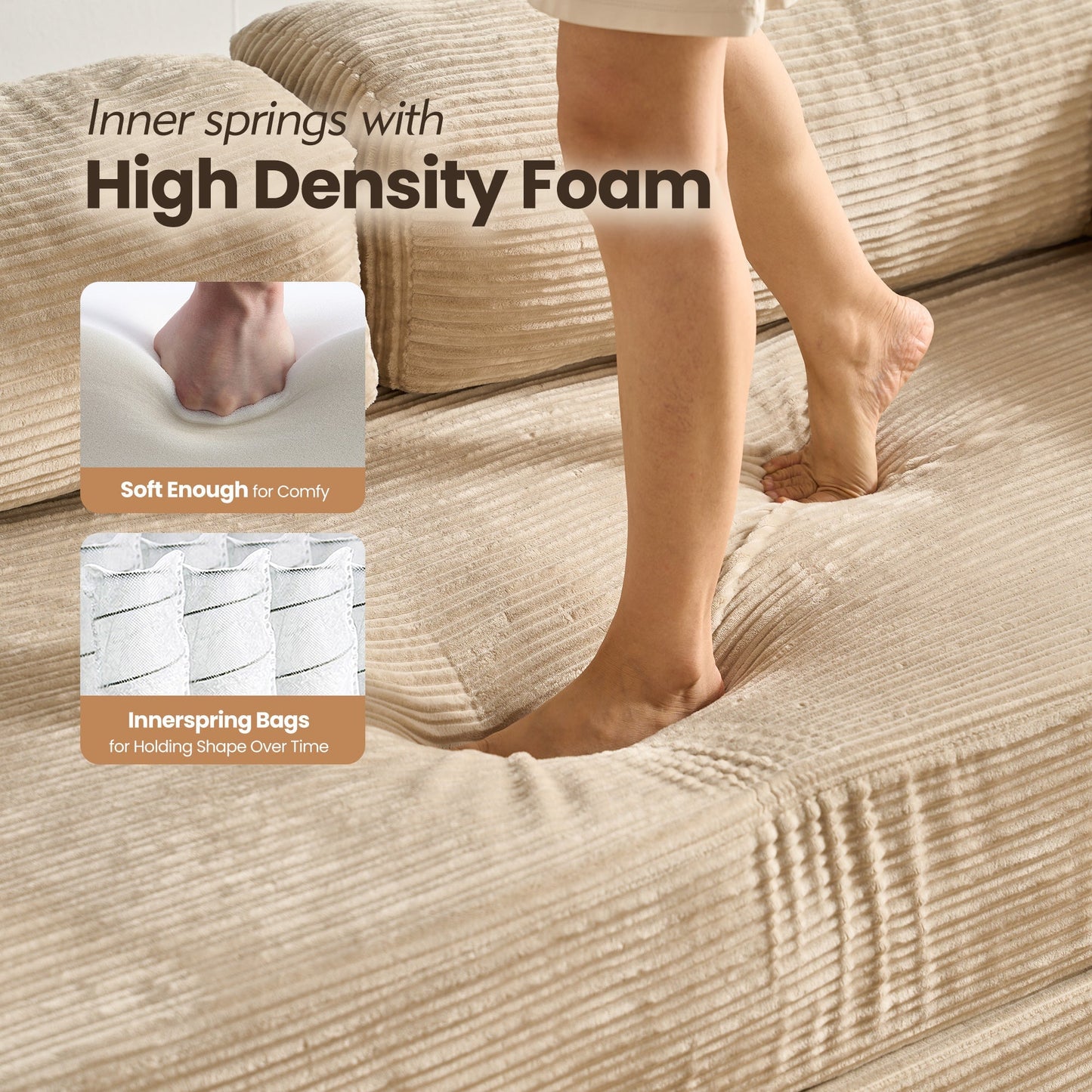 Ovios 80" Convertible Modular Sofa Bed