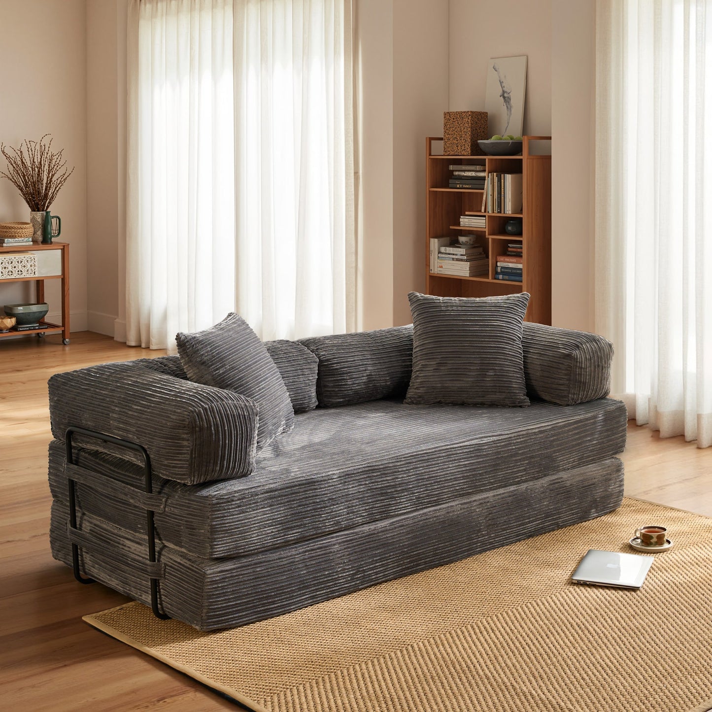 Ovios 80" Convertible Modular Sofa Bed
