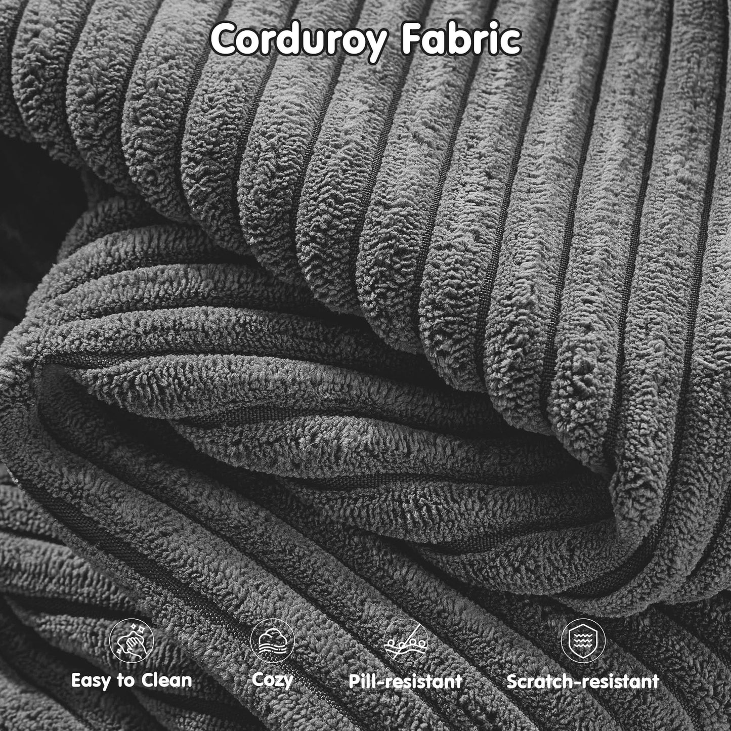 OVIOS 81.2" Cloud Plush Oversized Sectional with Double Chaise – Sofa Bed Comfort, No Assembly Required