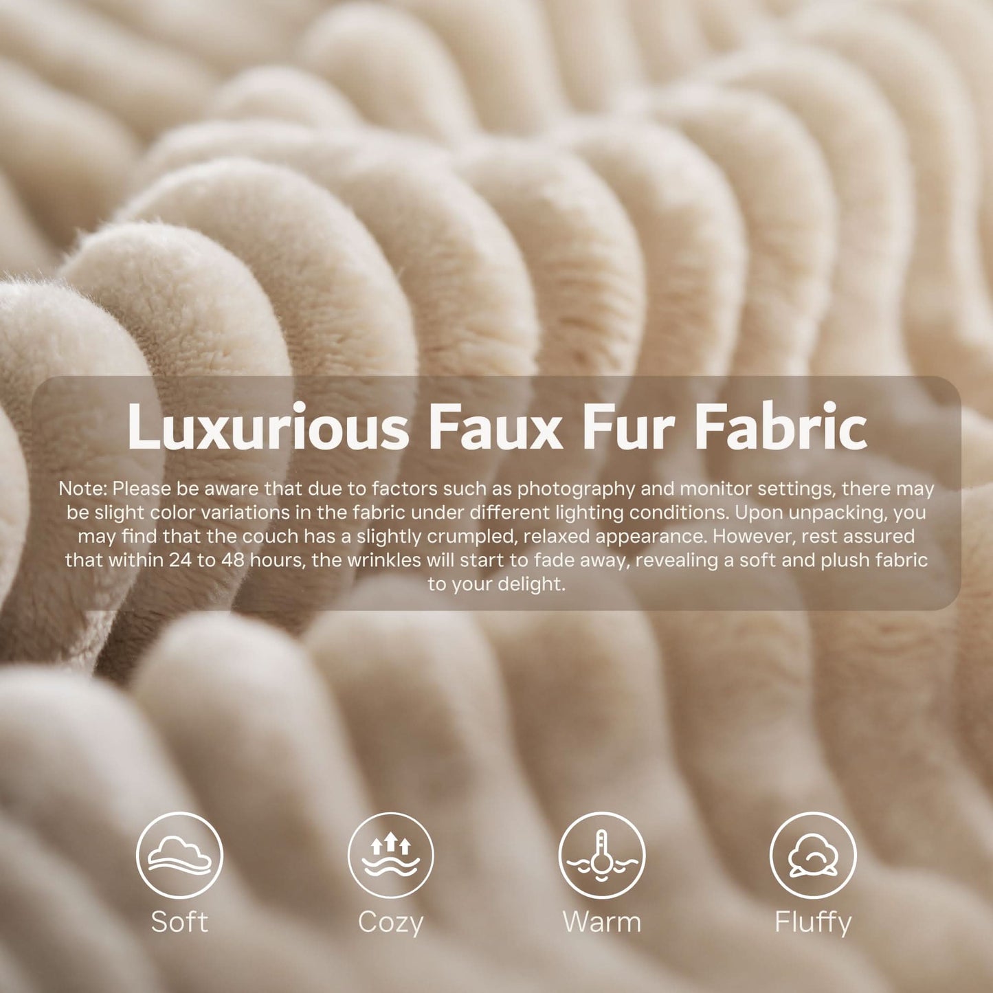 OVIOS Sectional Cloud Couch for Living Room, Modular Floor Sofa with Plush Corduroy, No Assembly Required